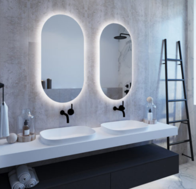 Lustro Owalne LED 90X50cm COCO