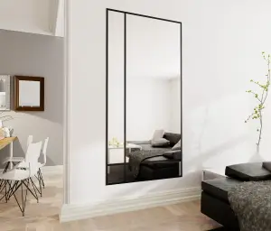 Lustro Loft Czarne Szprosy VINEGIO