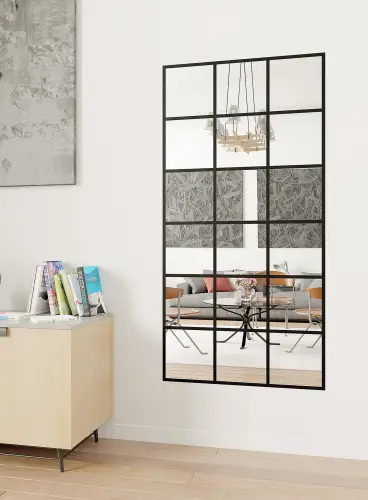 Lustro Loft Czarne Szprosy ROSE 6.jpg