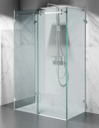 Kabina Przesuwna Trójścienna Transparentna CV20P Chrom Połysk 1.jpg