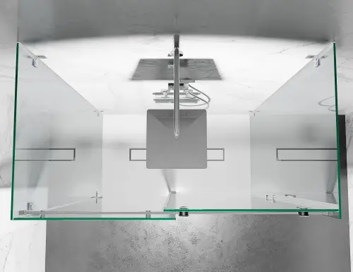 Kabina Przesuwna Trójścienna Transparentna CV20P Chrom Połysk 2.jpg