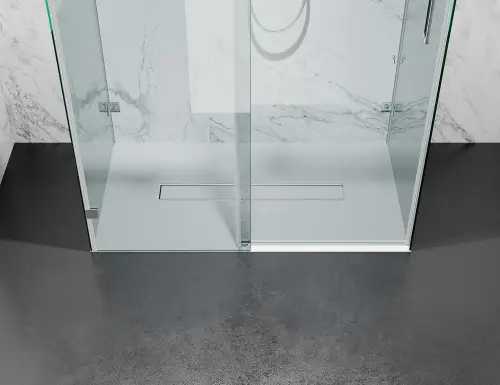 Kabina Przesuwna Trójścienna Transparentna CV20P Chrom Połysk 5.jpg