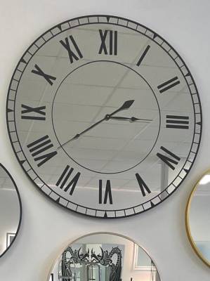 Zegar lustrzany na ścianę 80 cm