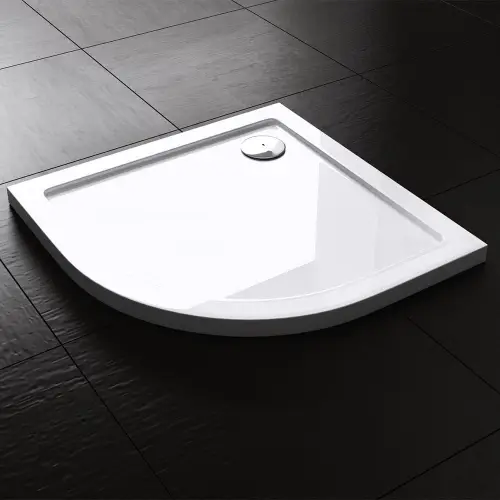 SAN - Narożny zaokrąglony brodzik prysznicowy niski slim zdjęcie nr 1
