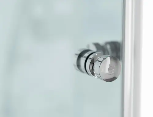 Drzwi Prysznicowe Składane Okucia Złoty Mat Szczotkowany  Szkło mrożone D1900 Dual dwuskrzydlowe domarket (5).jpg