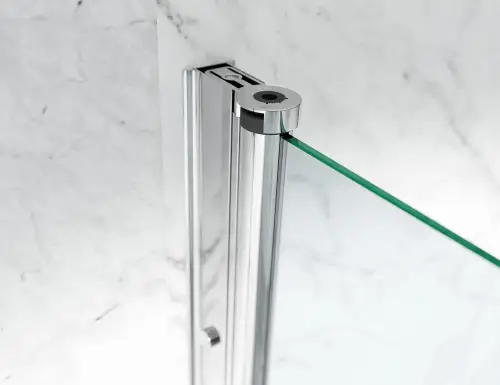 Drzwi Prysznicowe Składane Okucia Złoty Mat Szczotkowany  Szkło mrożone D1900 Dual dwuskrzydlowe domarket (3).jpg