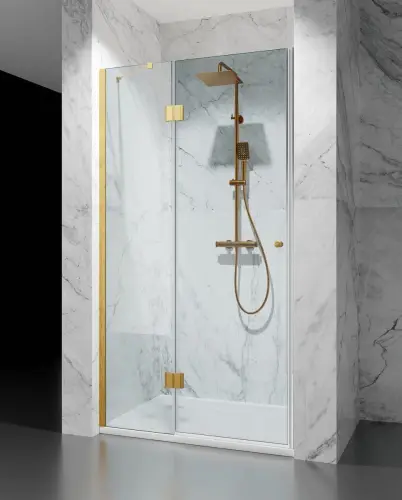 drzwi prysznicowe uchylne d8000d transparentne złoto szczotkowane domarket (8).jpg