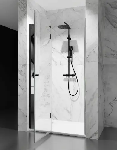 drzwi prysznicowe uchylne czarny mat dv8000d lustrzane domarket (2).jpg