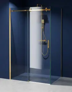 Kabina Prysznicowa Przesuwna Złoty Połysk C20 Transparentna