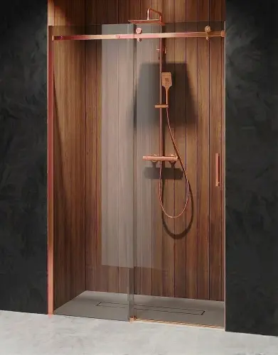 Drzwi Prysznicowe Przesuwne Złoty Róż Transparentne D20.jpg