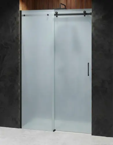 Drzwi Prysznicowe Przesuwne Czarny Mat Mrożone D20.jpg