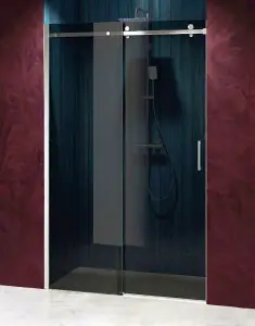 Drzwi Prysznicowe Przesuwne Chrom Szczotkowany Grafit Przyciemniana D20