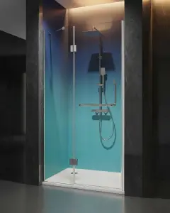Drzwi Prysznicowe Uchylne Chrom Połysk Transparentne DV8500D