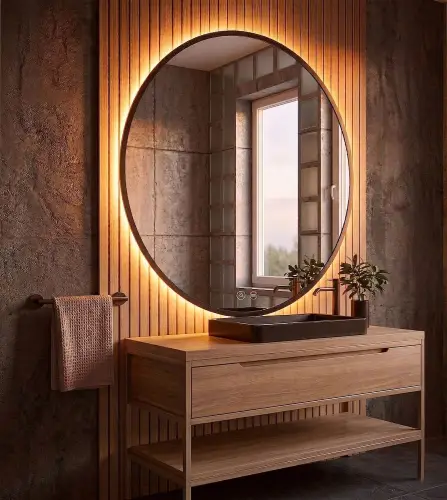 60-120cm Lustro Okrągłe LED w Czarnej Ramce.jpg