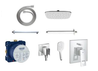 Zestaw PODTYNKOWY GROHE EUROCUBE + DESZCZOWNICA