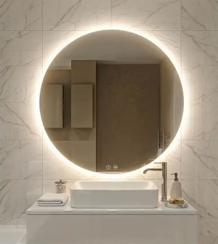 110cm Lustro Okrągłe LED bez ramki - aranżacja 5.jpg