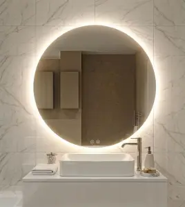 70cm Lustro Okrągłe LED bez ramki