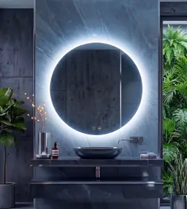 90cm Lustro Okrągłe LED