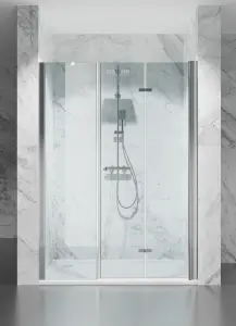 Drzwi Prysznicowe do zabudowy D1500d Chrom Połysk, Transparentne 