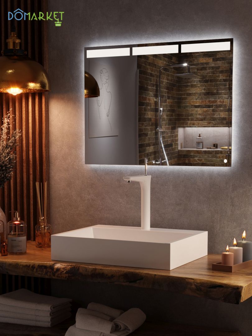 Lustro z oświetleniem ledowym do łazienki: JASMIN 01 zdjęcie nr 1