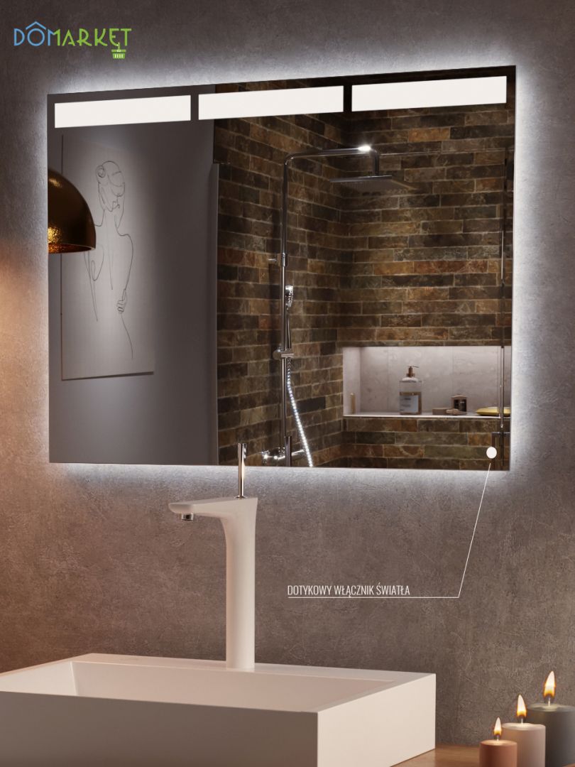 Lustro z oświetleniem ledowym do łazienki: JASMIN 01 zdjęcie nr 3